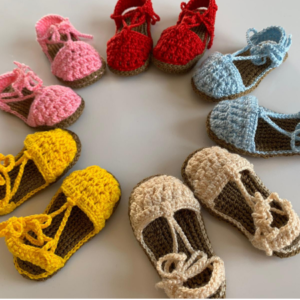 espartenas 1 300x300 - Esparteña bebé - Crochet 100% algodón