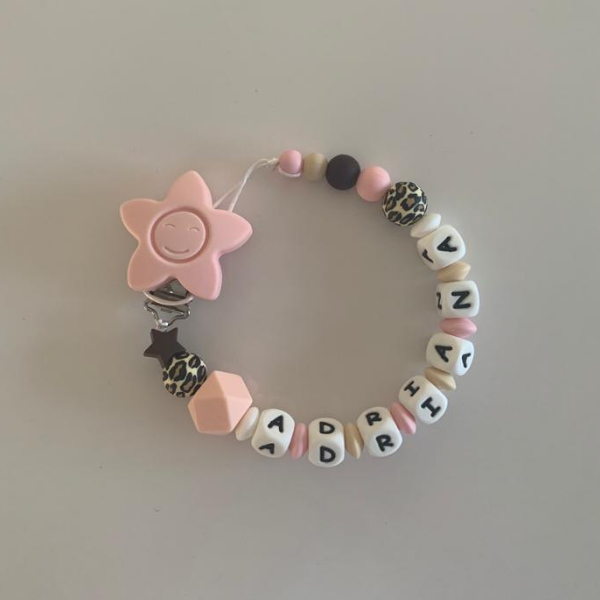 Chupetero Personalizado Pink Animal Aminal Pink - Chupetero Personalizado Pink Animal