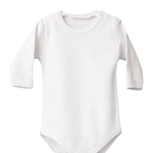 01123 blanco 300x300 - Bodie bebé manga larta cuello redondo -Calamaro-