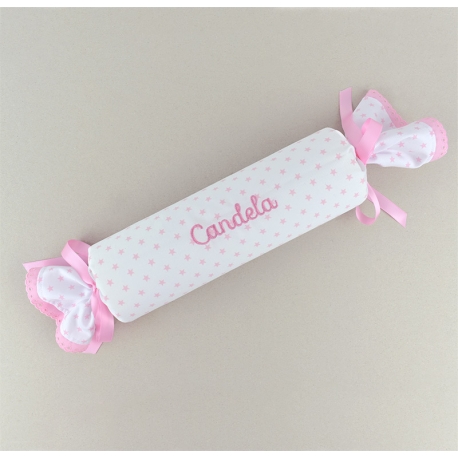 Cojín Antivuelco Caramelo Estrellas cojin antivuelco caramelo estrellas rosa personalizado - Cojín Antivuelco Caramelo Estrellas