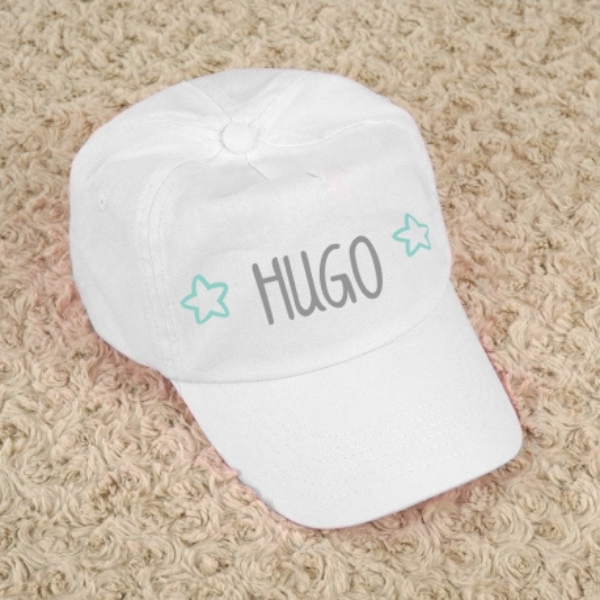 Gorra Blanca Personalizada (nombre + estrellas) Diseno sin titulo 2021 09 12T130542.206 - Gorra Blanca Personalizada (nombre + estrellas)