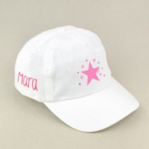 Gorra Blanca Estrella en rosa Personalizada (nombre) Diseno sin titulo 2021 09 12T132627.110 - Gorra Blanca Estrella en rosa Personalizada (nombre)