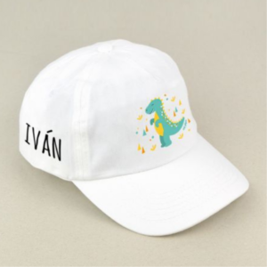 Diseno sin titulo 2021 09 12T132816.667 300x300 - Gorra Blanca Dino Personalizada (nombre)